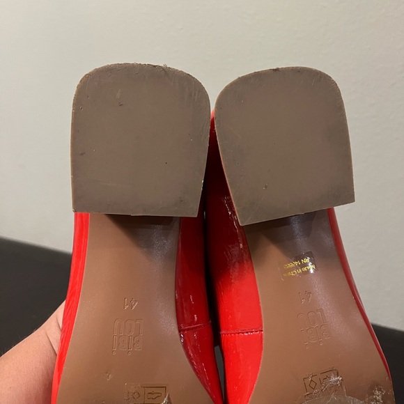 Anthropologie Bibi Lou Heeled Ballet Pumps Red 41 EU 10 US - Picture 15 of 16